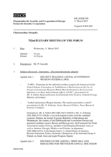 Journal of the 782nd Plenary Meeting of the Forum for Security Co-operation