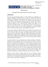 The impact of the crisis in Ukraine on its western regions