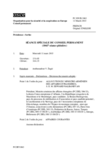 Journal de la 1043ème séance spéciale du Conseil permanent
