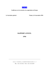 CSCE Annual Report 1994 (fr)