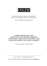 2001 - Report on Interaction Between Organizations and Institutions in the OSCE Area (de)