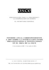 2001 - Report on Interaction Between Organizations and Institutions in the OSCE Area (es)