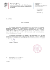 Response by the Delegation of the Czech Republic to the Questionnaire on the Code of Conduct on Politico-Military Aspects of Security Response by the Delegation of the Czech Republic to the Questionnaire on the Code of Conduct on Politico-Military Aspects of Security
