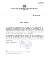 Response by the Delegation of Portugal to the Questionnaire on the Code of Conduct on Politico-Military Aspects of Security