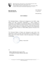Response by the Delegation of Bosnia and Herzegovina to the Questionnaire on the Code of Conduct on Politico-Military Aspects of Security Response by the Delegation of Bosnia and Herzegovina to the Questionnaire on the Code of Conduct on Politico-Military Aspects of Security