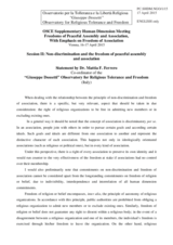 Session 2, Statement by Dr. Mattia F. Ferrero, Co-ordinator