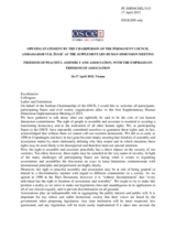 Opening Statement by Amb. Vuk Zugic, Chaiperson of the Permanent Council