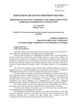 Session 2, Statement by Mr. Safikhanil, Head of the Office of the Commissioner for Human Rights (Ombudsman) 