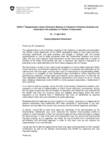 Closing Session, Statement