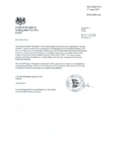 Response by the Delegation of the United Kingdom to the Questionnaire on the Code of Conduct on Politico-Military Aspects of Security Response by the Delegation of the United Kingdom to the Questionnaire on the Code of Conduct on Politico-Military Aspects of Security