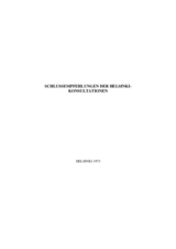 Final Recommendations of the Helsinki Consultations (de) Final Recommendations of the Helsinki Consultations (de)