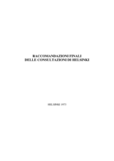 Final Recommendations of the Helsinki Consultations (it)