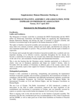 Session 1, Statement