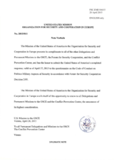 Response by the Delegation of the United States to the Questionnaire on the Code of Conduct on Politico-Military Aspects of Security