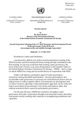 Keynote Speech by Mr. Keiner, Director, Environment Division