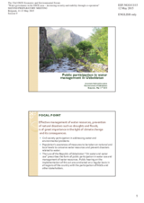 Presentation by Ms. Anastasiya Saidmakhmudova, Team Leader on Strengthening Relationship with International Environmental NGOs and Movement