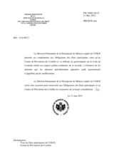 Response by the Delegation of Monaco to the Questionnaire on the Code of Conduct on Politico-Military Aspects of Security Information Exchange on the Code of Conduct on Politico-Military Aspects of Security