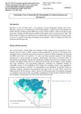 Information Note on Flood-affected Municipalities in Serbia and Bosnia and Herzegovina