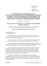 Statement by Mr. Tagoimurad Gulov, Head of Main Department on Water Resources, Ministry of Energy and Water Resources