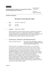 Giornale della 788a Seduta plenaria del Foro di cooperazione per la sicurezza