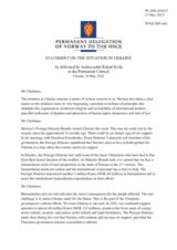 Statement by the Delegation of Norway on the ongoing aggression against Ukraine and violations of OSCE principles and commitments by the Russian Federation