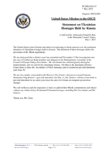 Statement by the Delegation of the United States of America on the abduction and illegal detention of Ukrainian citizens by the Russian Federation