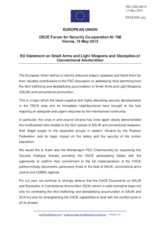 Statement by the Latvian EU Presidency in response to the presentations by Mr. K. Krause and by Mr. J. Sareva