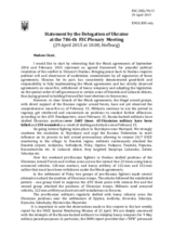 Statement by the Delegation of Ukraine on the situation in and around Ukraine