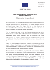 Statement by the Latvian EU Presidency in response to the presentations by Mr. A. Grushko and by Mr. Y. Ilyin