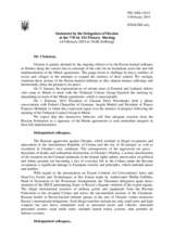 Statement by the Delegation of Ukraine on the situation in and around Ukraine