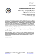 Statement by the Delegation of the United States of America on the abduction and illegal detention of Ukrainian citizens by the Russian Federation