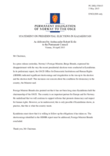 Statement by the Delegation of Norway on the presidential elections in Kazakhstan, held on 26 April 2015