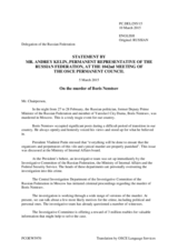 Statement by the Delegation of the Russian Federation on the murder of Russian opposition politician Mr. Boris Nemtsov in Moscow on 27 February 2015