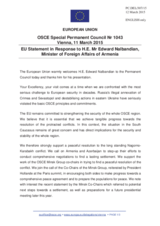 Statement by the Latvian EU Presidency in response to the address by the Minister for Foreign Affairs of Armenia, H.E. Edward Nalbandian