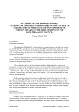 Address by the Chair of the Committee of Ministers of the Council of Europe and Vice-Prime Minister and Minister for Foreign and European Affairs of Belgium, H.E. Didier Reynders