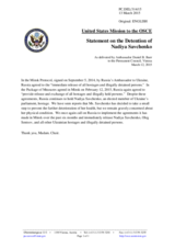 Statement by the Delegation of the United States of America on the abduction and illegal detention of Ukrainian citizens by the Russian Federation
