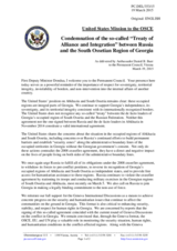Statement by the Delegation of the United States of America in response to the address by the First Deputy Minister of Foreign Affairs of Georgia, H.E. David Dondua