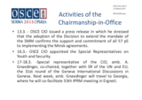Report on the activities of the Chairperson-in-Office