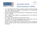 Report on the activities of the Chairperson-in-Office