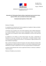 Intervention de l’Ambassadeur Maxime Lefebvre, Représentant permanent de la France auprès de l’OSCE, suite aux attentats terroristes de Copenhague