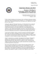 Statement by the Delegation of the United States of America in response to the statements by the Ambassador Ertugrul Apakan, Ambassador Heidi Tagliavini and Michael Georg Link
