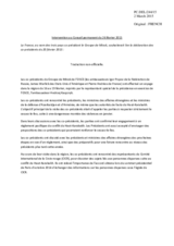 La France, au nom des trois pays co‐présidant le Groupe de Minsk, souhaiterait lire la déclaration des co‐présidents du 20 février 2015