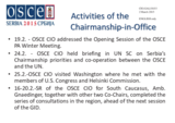 Report on the activities of the Chairperson-in-Office
