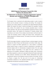 Statement by the Latvian EU Presidency in response to the briefing by the Chief Monitor of the OSCE SMM to Ukraine, Ambassador Ertugrul Apakan, and to the update by the Special Representative of the Chairperson-in-Office, Ambassador Heidi Tagliavini