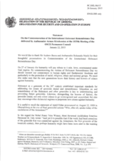 Statement by the Delegation of Armenia in response to the addresses by Mr. Andrew Burns and by Ambassador Roksanda Ninčić