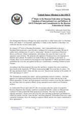 Second statement by the Delegation of the United States of America in response to the statement by the Delegation of the Russian Federation