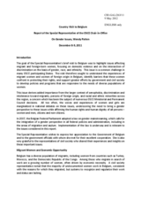 Report by the Special Representative of the OSCE Chairperson-in-Office on Gender Issues, following her visit to Belgium, 8-9 December 2011 Report by the Special Representative of the OSCE Chairperson-in-Office on Gender Issues, following her visit to Belgium, 8-9 December 2011