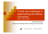 Andriy Andrusevych: Trends and challenges in implementing the Aarhus Convention
