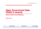Gregor Eibl: Open Government Data (OGD) in Austria