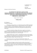 Closing Session, Statement